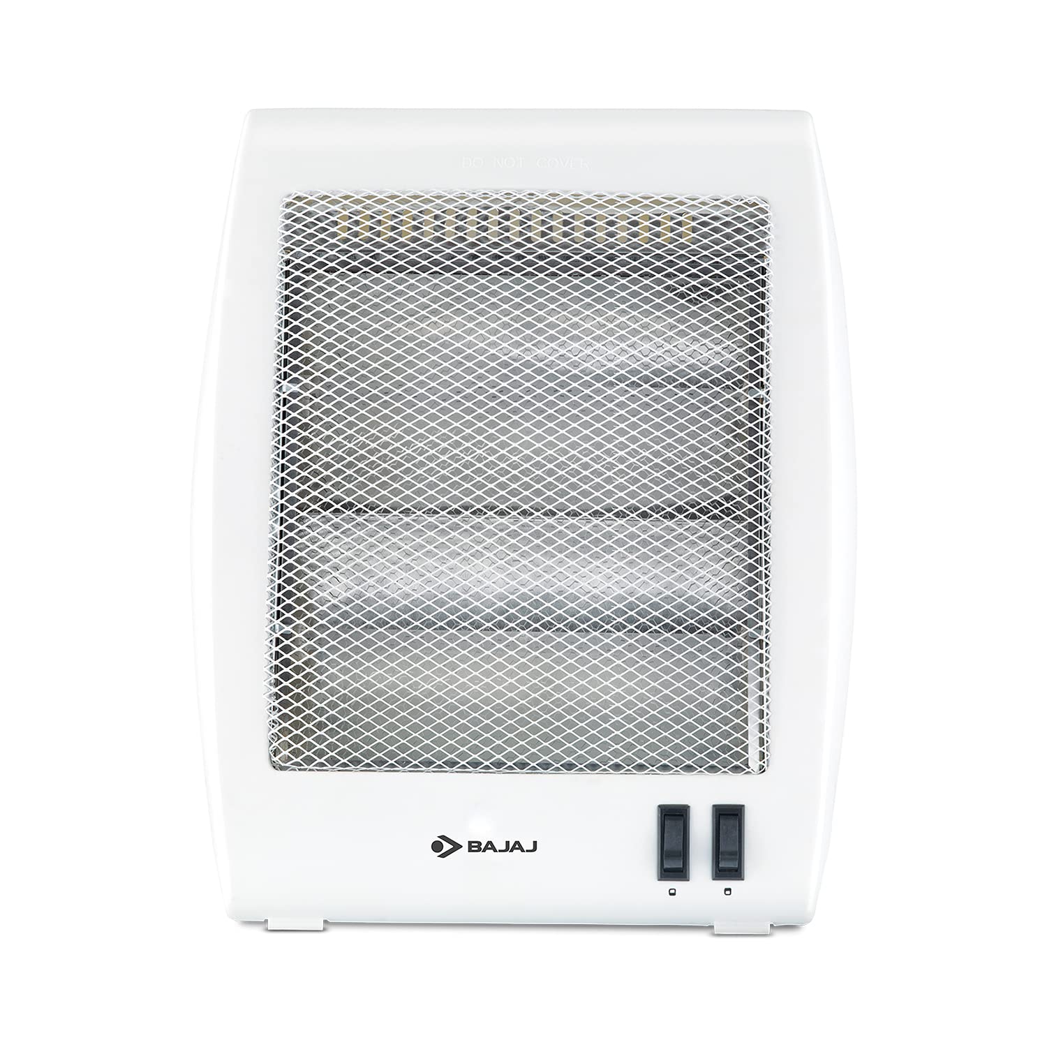 Bajaj RHX-2 Halogen Heater | 2 Heat Settings-400W/800 Watts | Noiseless Operation | DuraElement With 1-Yr Heating Element Warranty By Bajaj | Convection Room Heater For Winter | 2-Yr Warranty 【White】