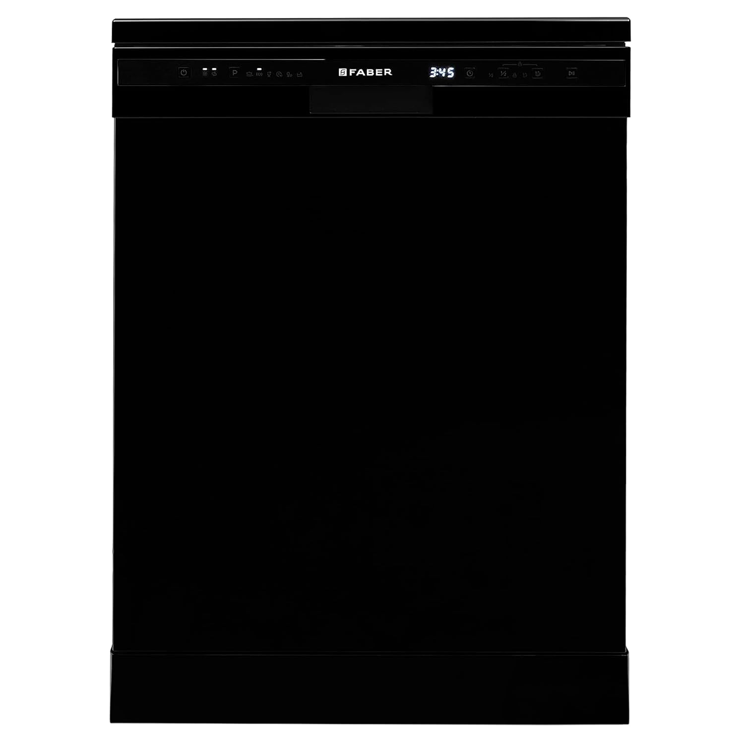 Faber 12 Place Settings Free Standing Dishwasher | 6 Wash Programs | LED Display | Power Wash | Adjustable Racks, Salt & Rinse Aid Indicators | 5Yr Rust-Through Protection | FFSD 6PR 12S Neo Black