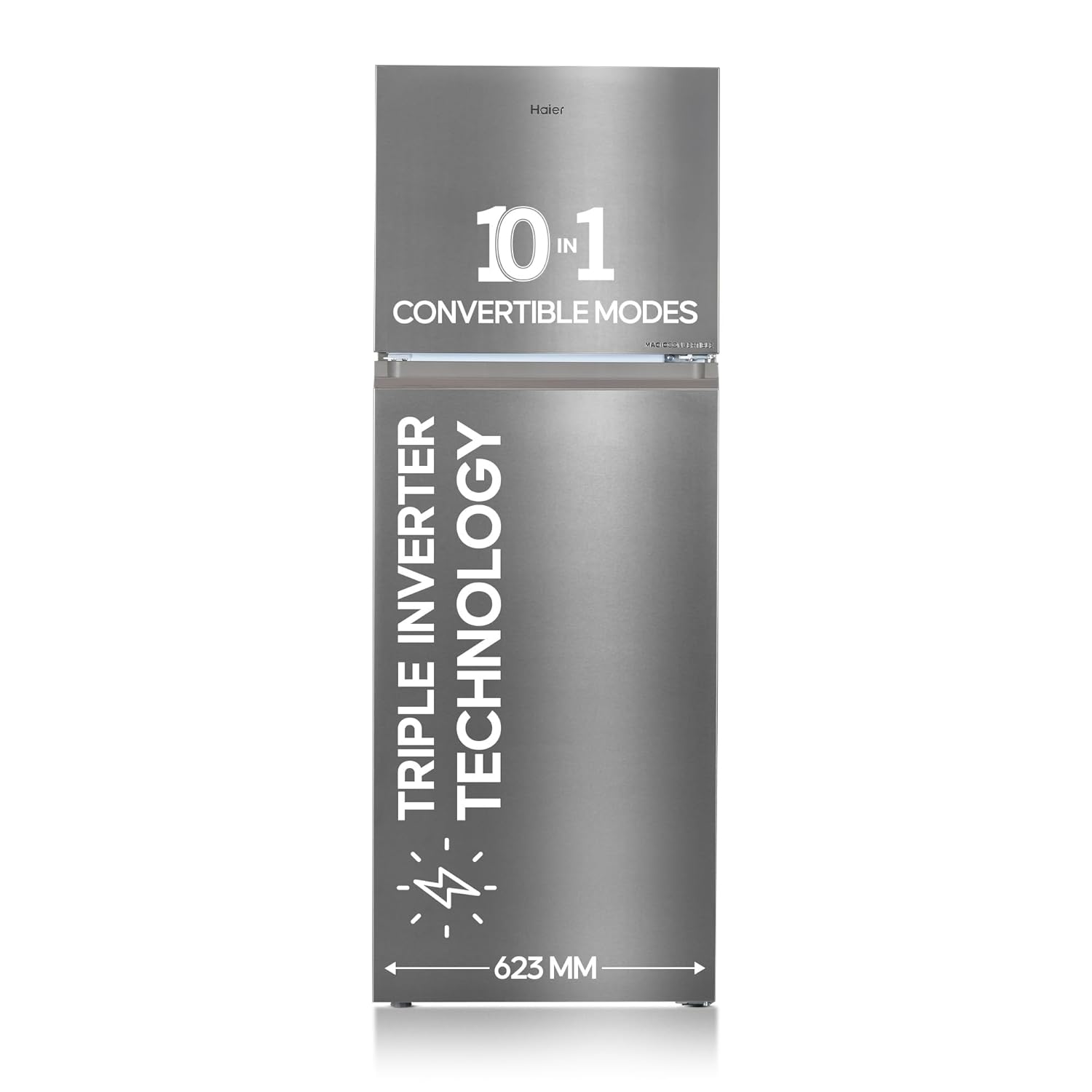 Haier 328L 3-Star Convertible Fridge (Inox)