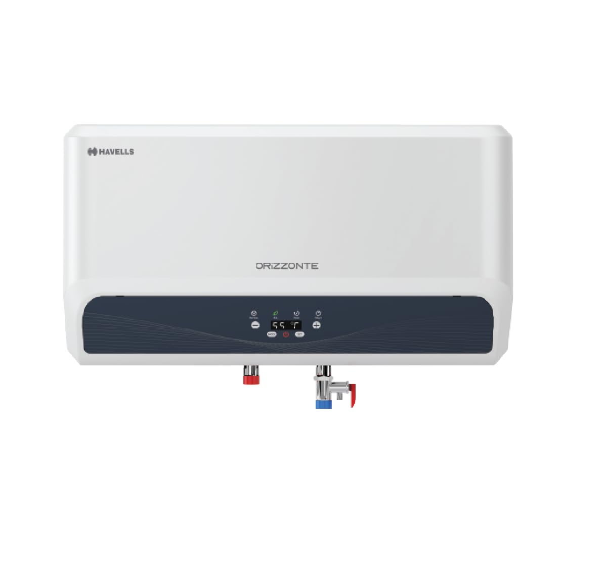 Havells Orizzonte 25 Litre Storage Water Heater(Geyser)| Anti Rust Tank| Remote Controlled| Digital display| With Shock Safe Plug | Warranty: 7 Year on Tank| Free Installation & Flexi Pipe (White)
