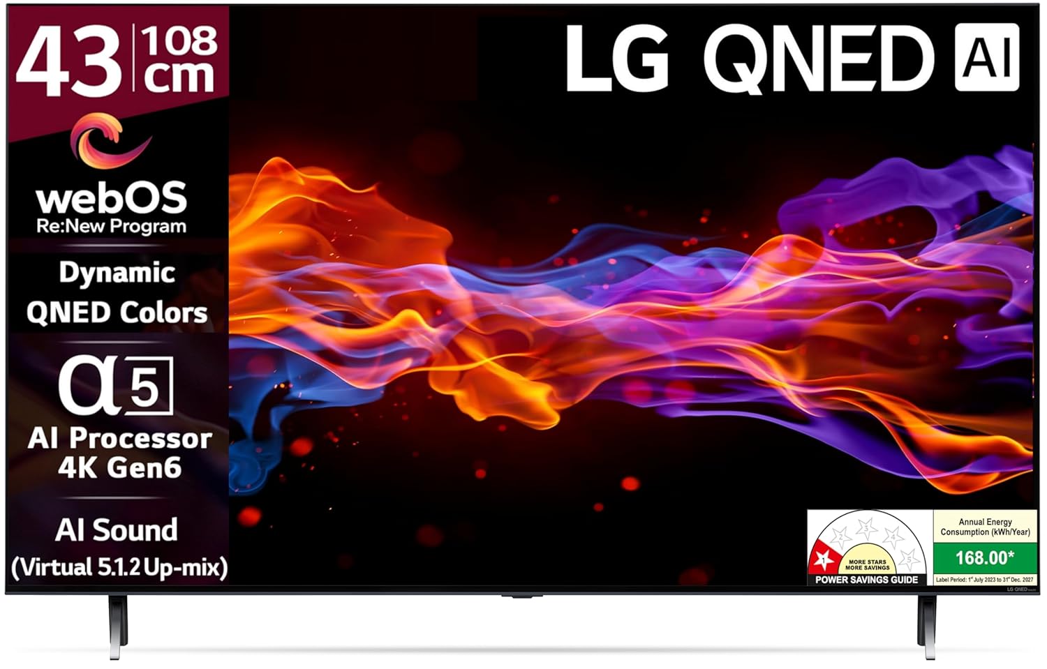 LG 108 cm (43 inches) QNED-75 Year 2024 Edition 4K Ultra HD (3840x2160) Smart WebOS QNED TV 43QNED75SRA (Black)