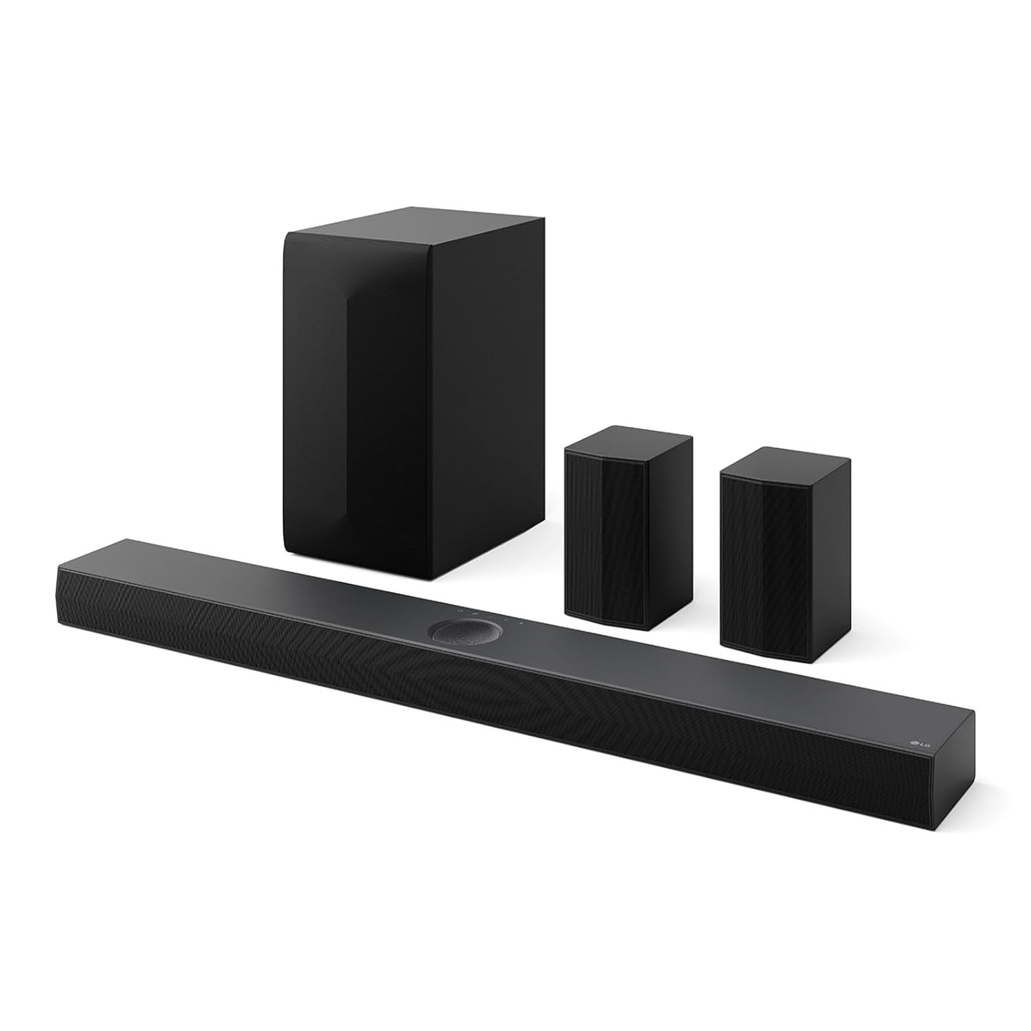 LG SQ75TR, 600W, 5.1.1Ch Home Theater Soundbar with Dolby Atmos, Center Up-Firing Speaker, AI Sound Pro, Wow Synergy, Wireless Subwoofer, Rear Speaker Inbuilt Receiver, QNED Matching Bracket Inside
