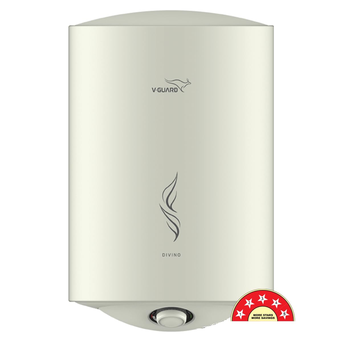V-Guard Divino Geyser 10 Litre Wall Mount Water Heater For Home|5 Star Rating|Vitreous Enamel Tank Coating|Advanced Multi-Layered Safety|Suitable For Hard Water&High-Rise Buildings|White