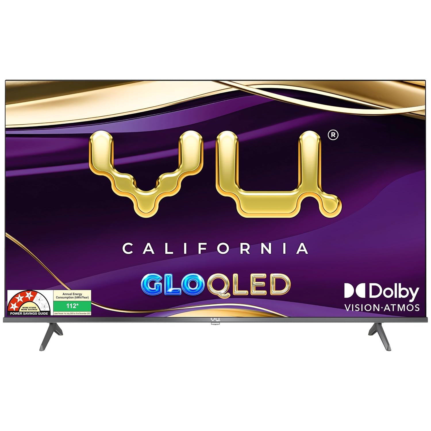 VU 108cm (43 inches) GloQLED Series 4K QLED Smart Google TV 43GLOQLED25
